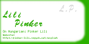 lili pinker business card